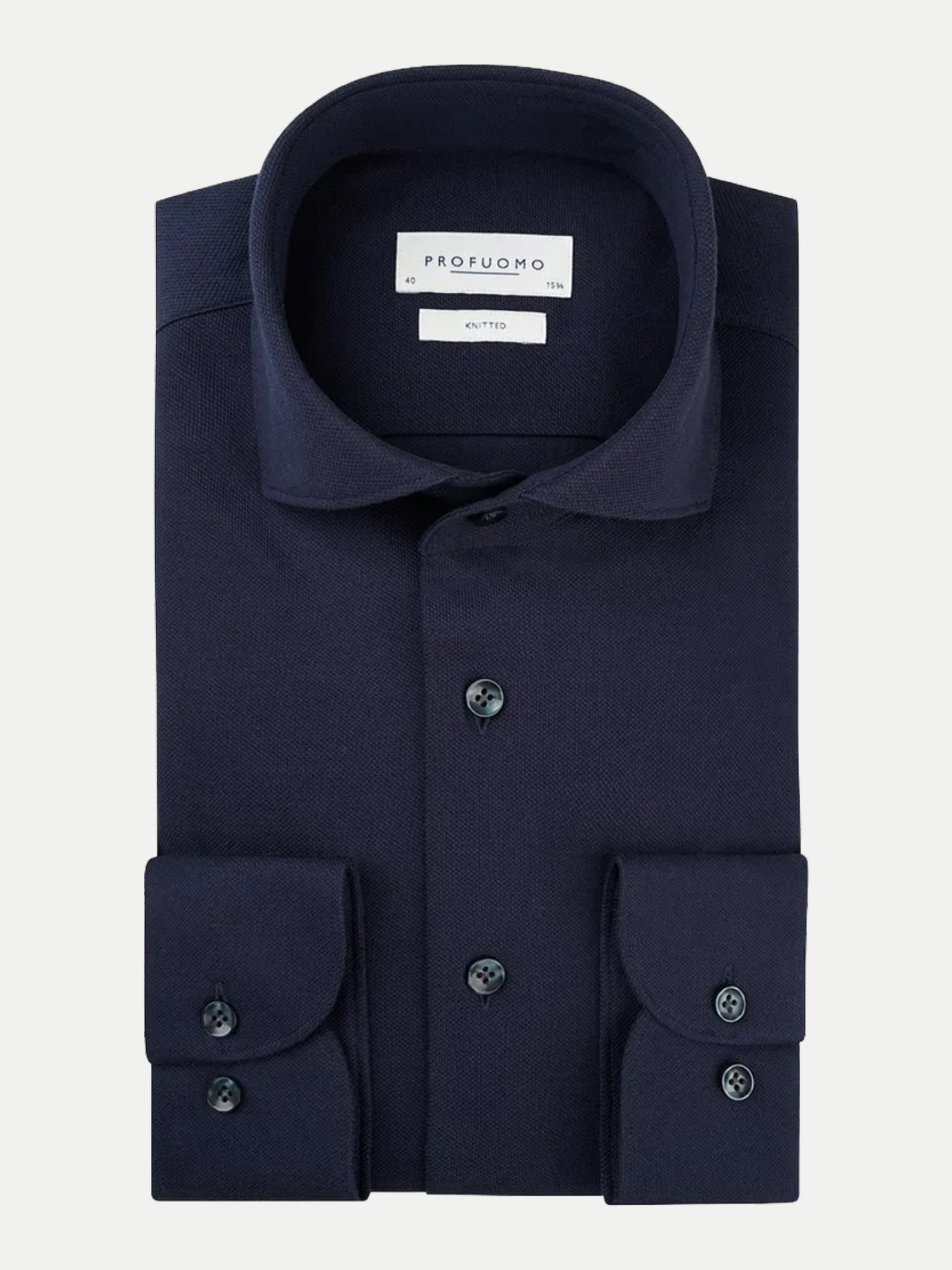 PROFUOMO Knitted-Hemd Blau 45