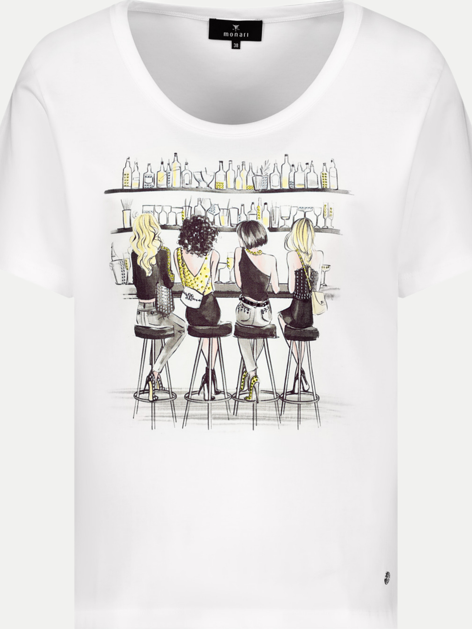 T-Shirt mit Foto-Print Weiß 40