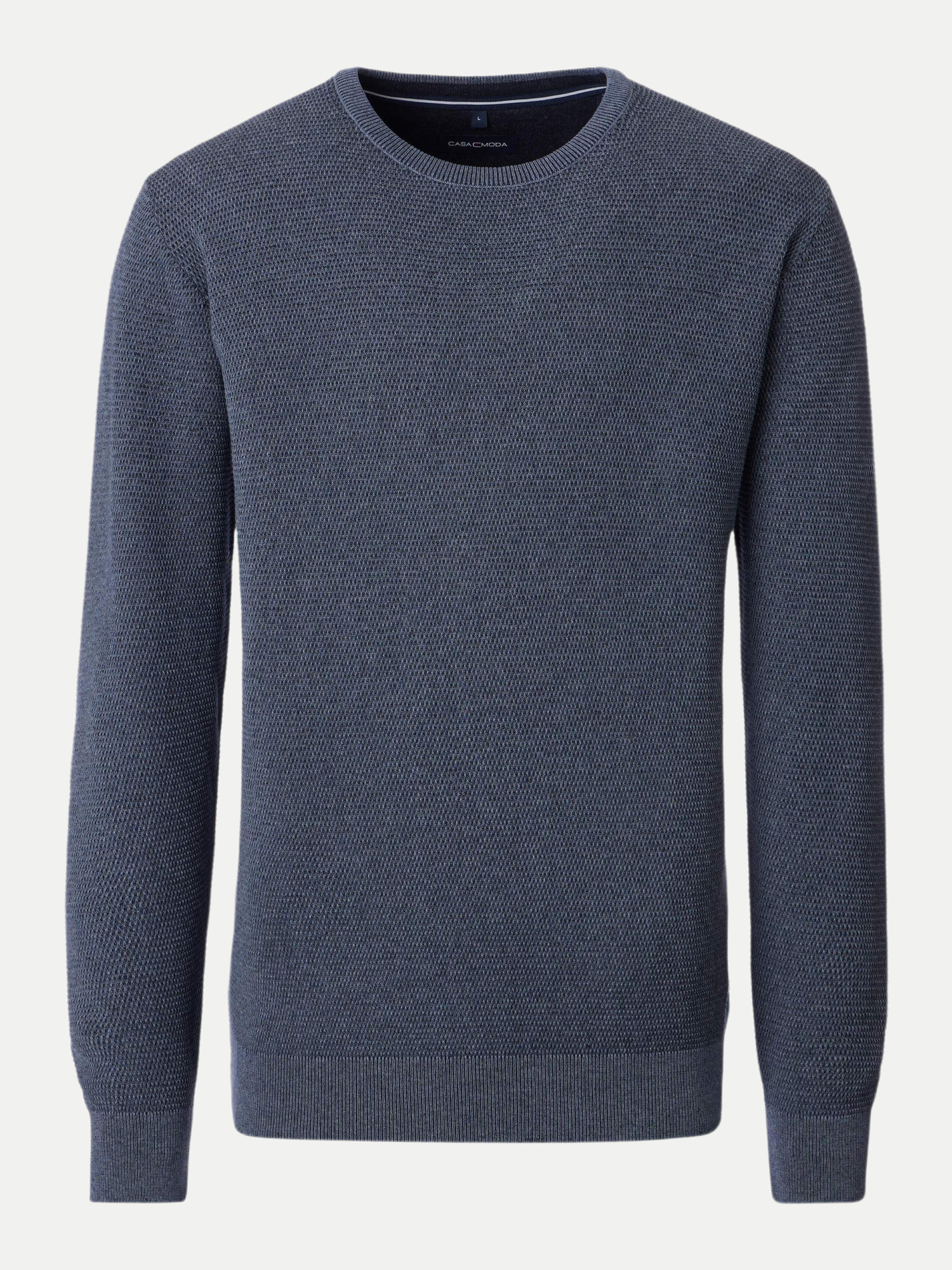 Pullover mit Meliertenmuster Blau M