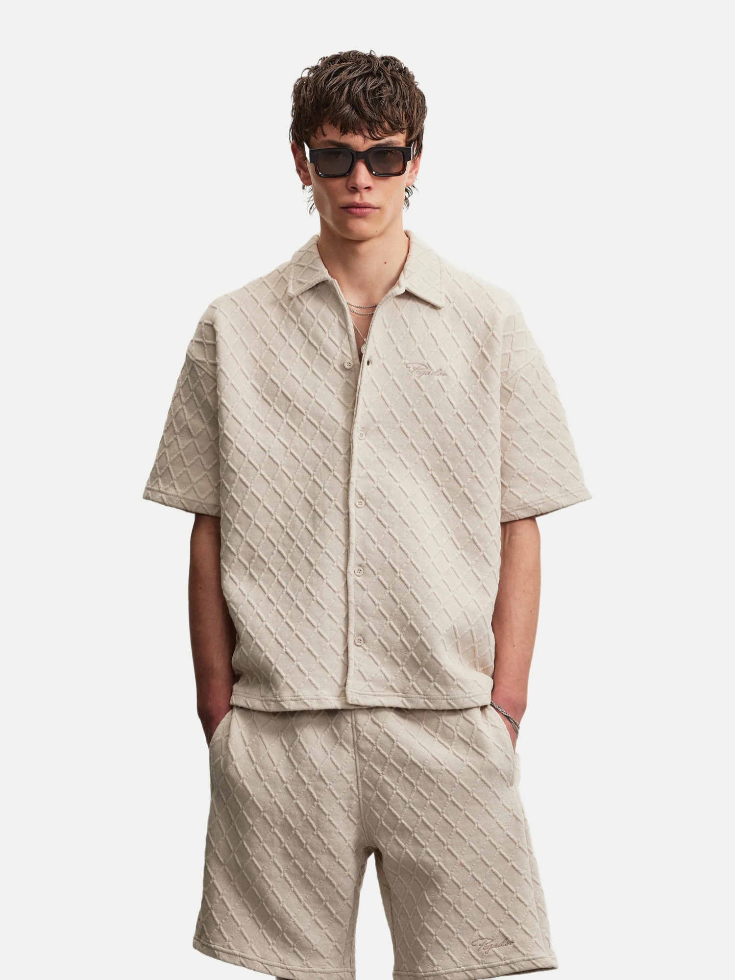 Oversized Hemd Jovren Beige M