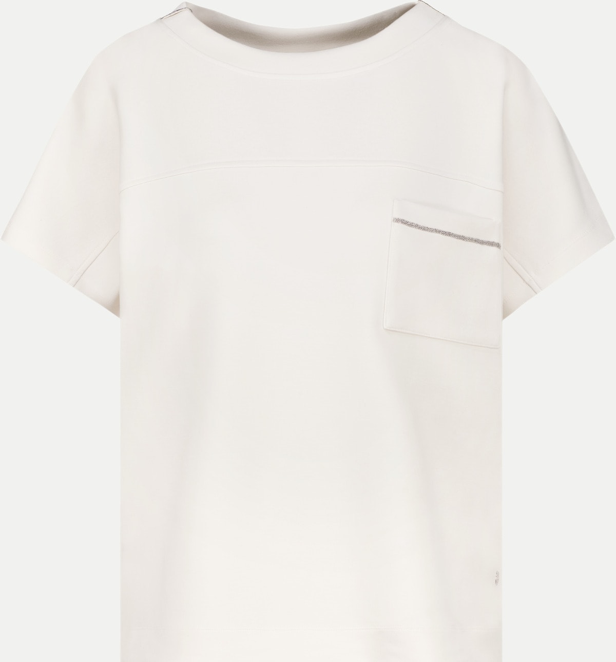 Monari Sweatshirt Kurzarm Weiß 36