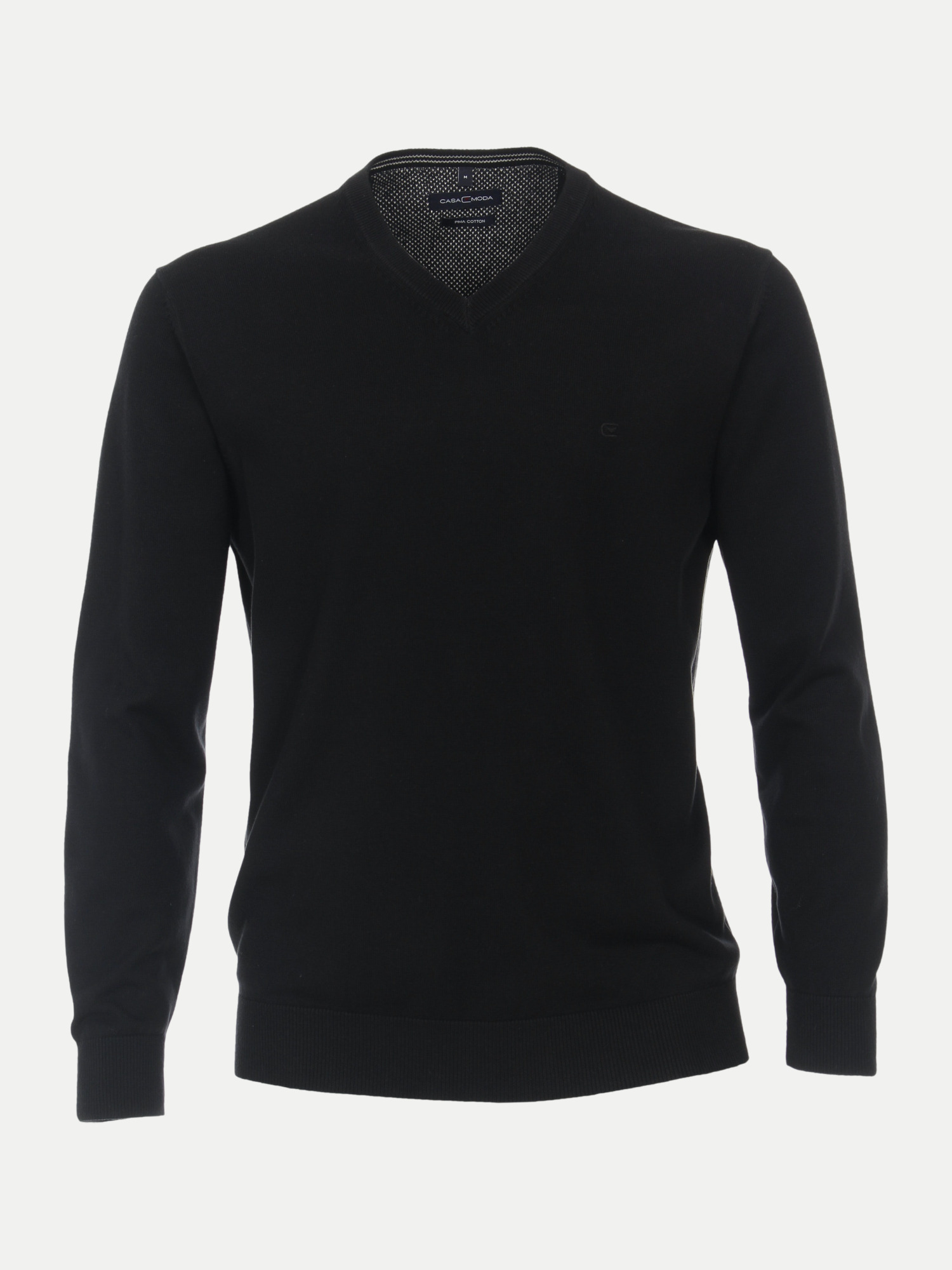 Pullover mit V-Ausschnitt Schwarz XL
