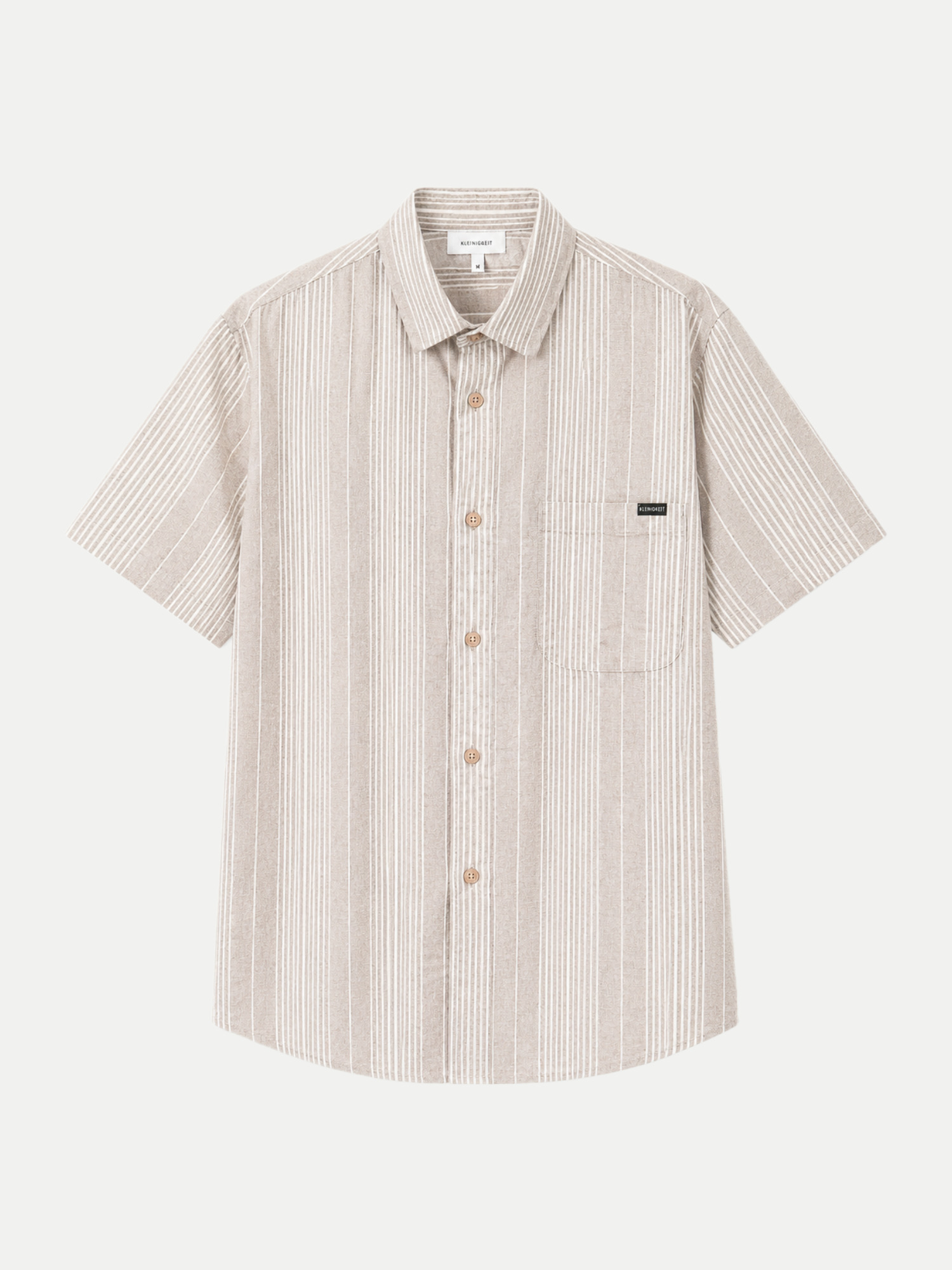 Kurzarmhemd Udo Streifenberg Beige L