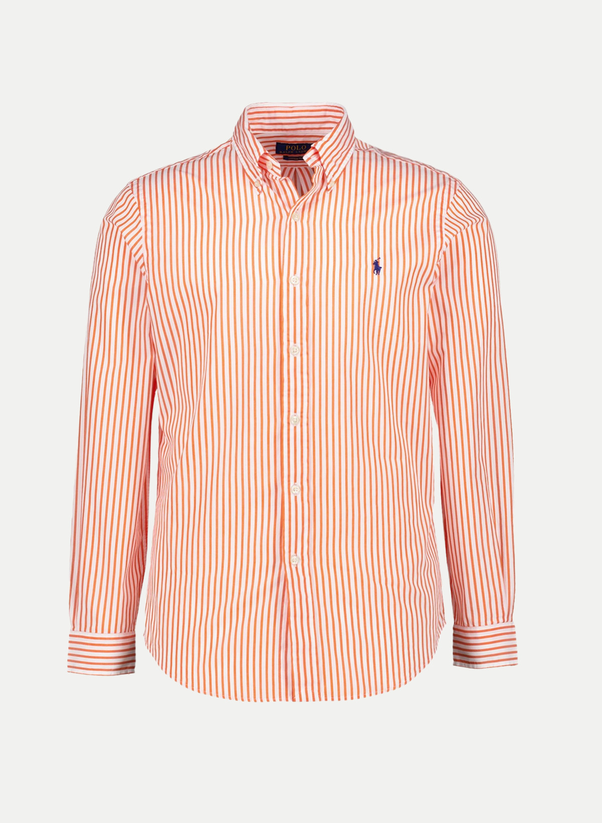 Polo Freizeithemd mit Streifenmuster Orange XXL