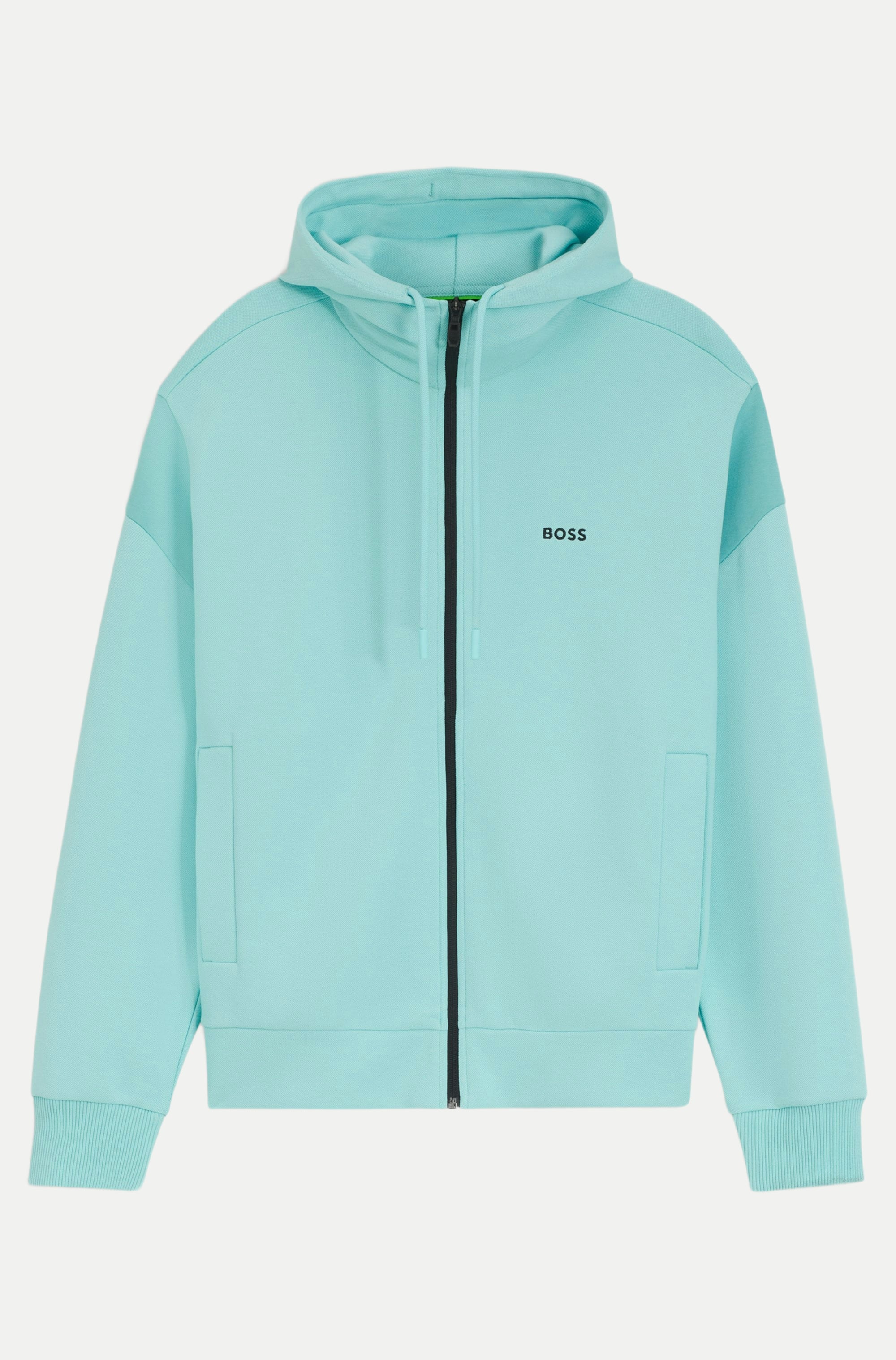 Green Regular-Fit Sweatshirtjacke Blau L