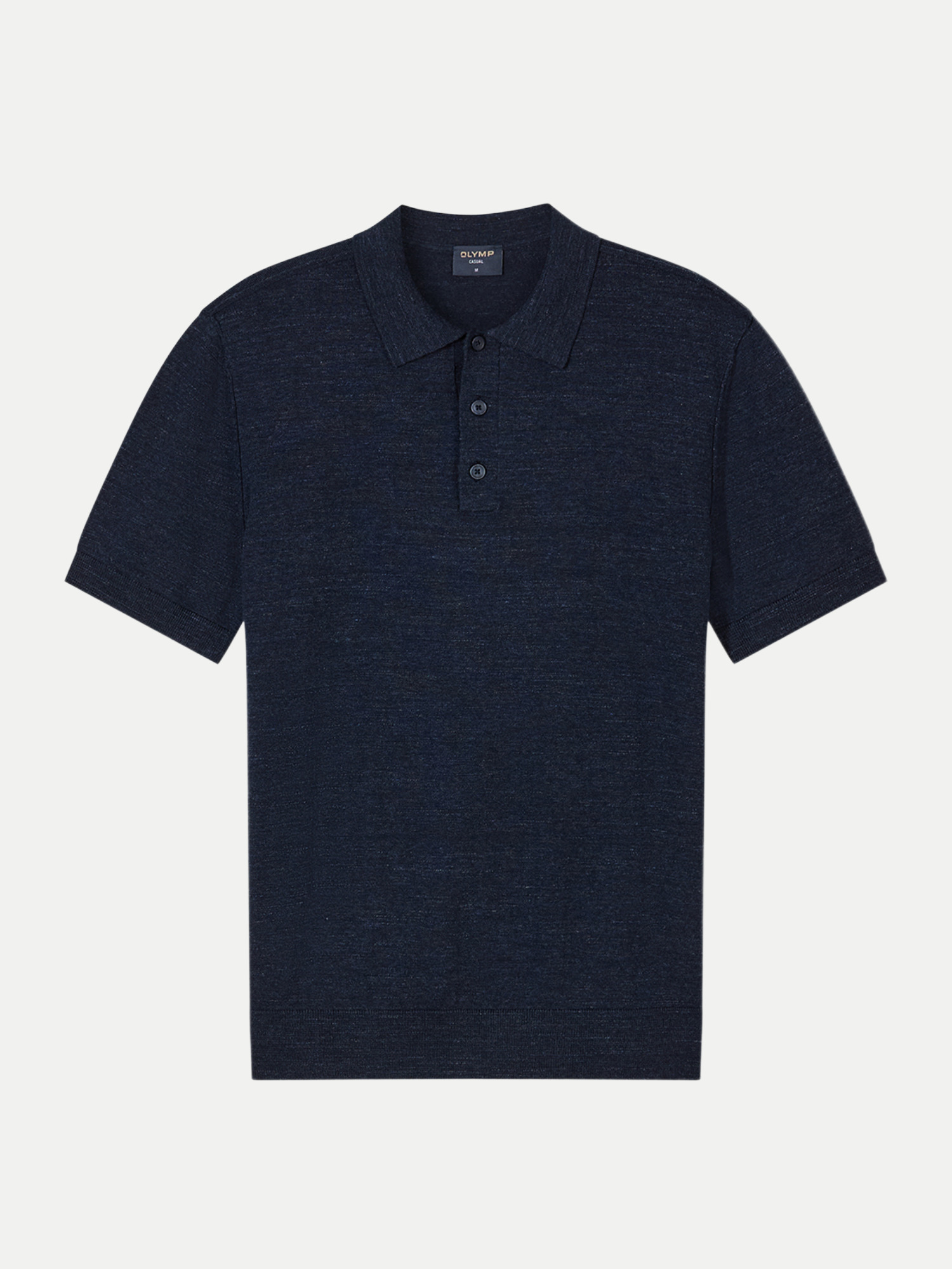 Olymp Strick- Poloshirt Blau L