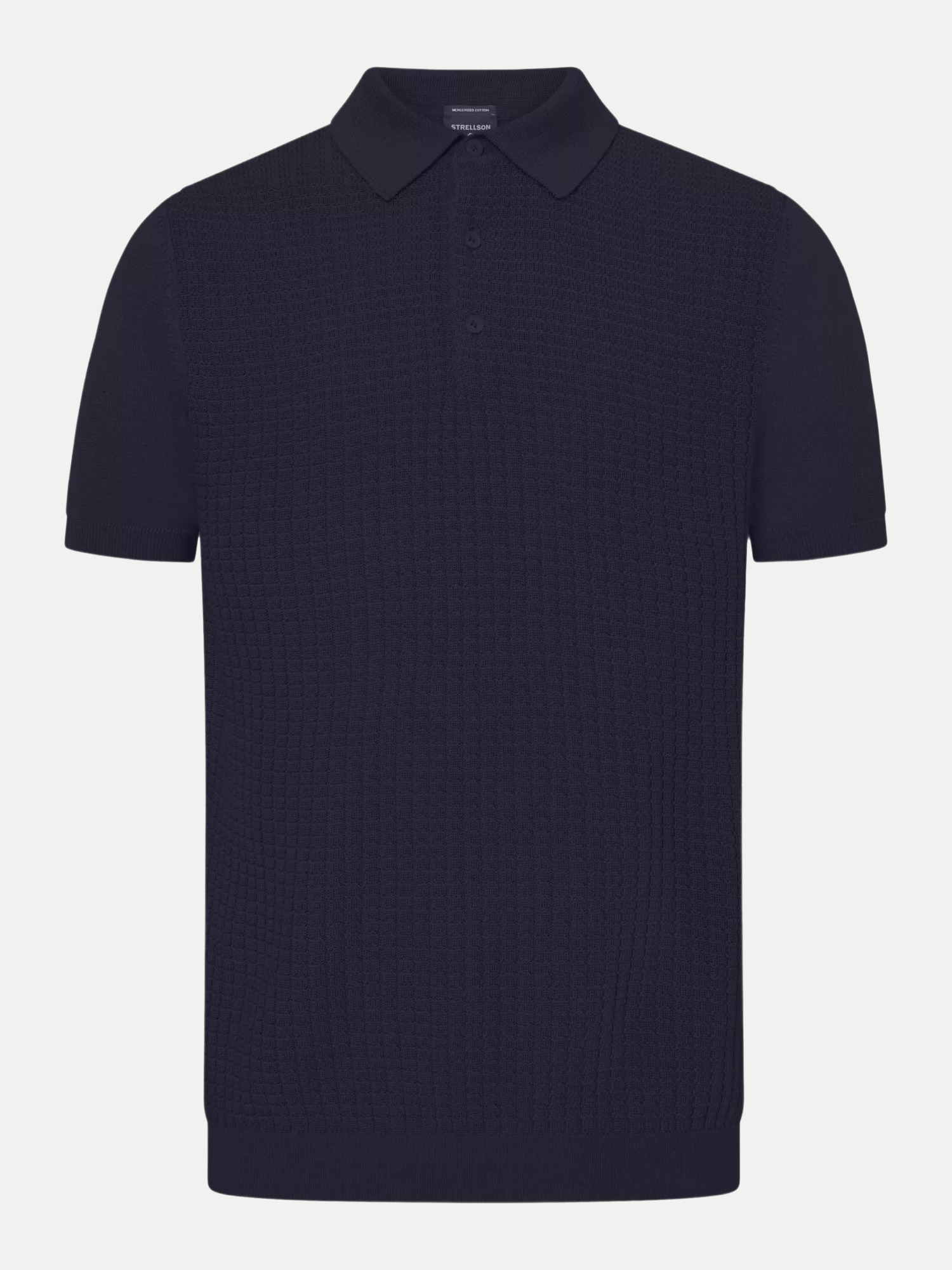 Strick- Poloshirt Schwarz M