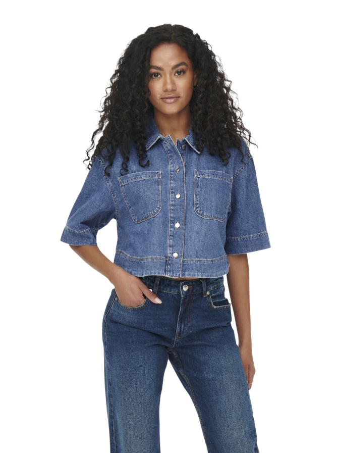 Only Kurzarm Denimbluse bei Robert Ley