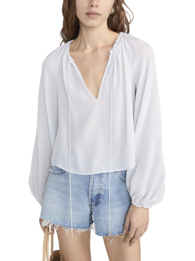 Frame Seidenbluse im Ballon-Stil bei Robert Ley