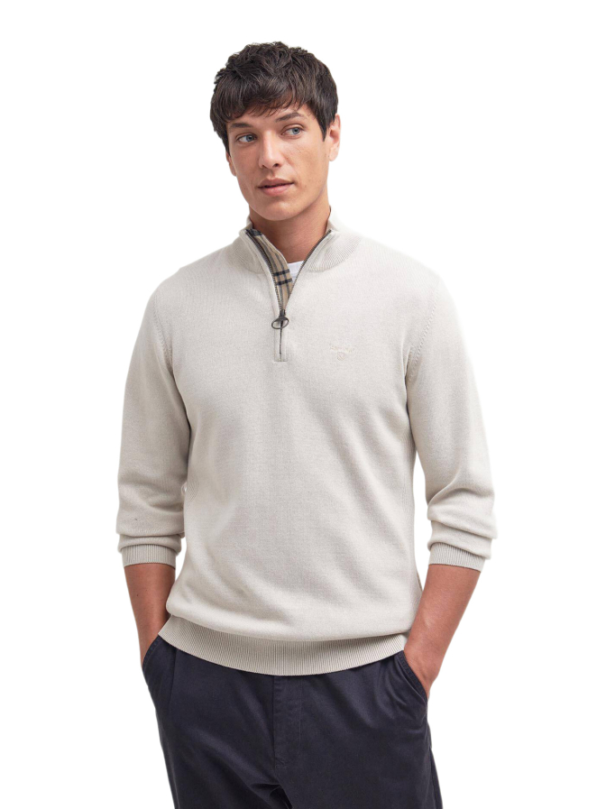 Barbour Baumwollpullover mit Reißverschluss bei Robert Ley