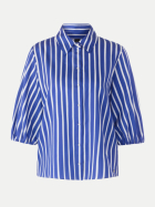 Marc Cain Gestreifte Hemdbluse 757-iolite bei Robert Ley