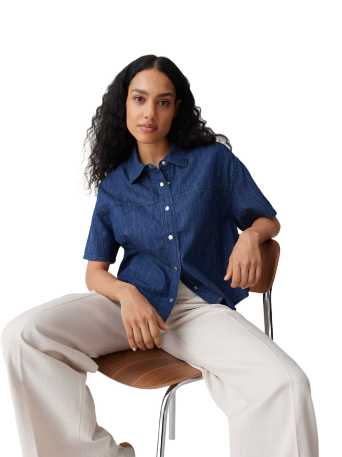 Opus Kurzarm Jeanshemd Ferluna bei Robert Ley