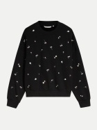 Tom Tailor Denim Sweatshirt mit Stickerei 41447-black flower embroidery bei Robert Ley