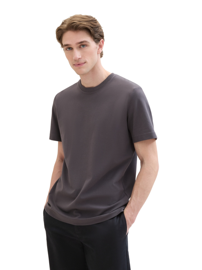 Tom Tailor Casual T-Shirt mit Piqué Struktur bei Robert Ley