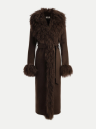 Ladneri Woll-Mantel Piccadilly dark walnut bei Robert Ley