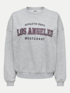 JDY Sweatshirt 179073014-Light Grey Melange/LOS ANGELES EMB bei Robert Ley