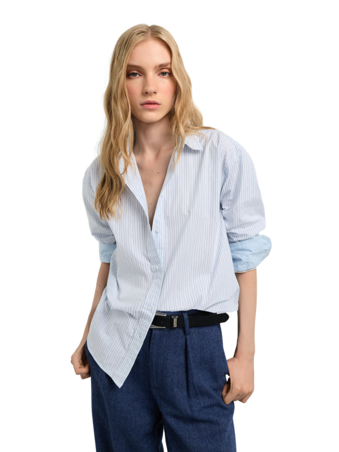 Pepe Jeans Loose-Fit Popeline Hemdbluse bei Robert Ley