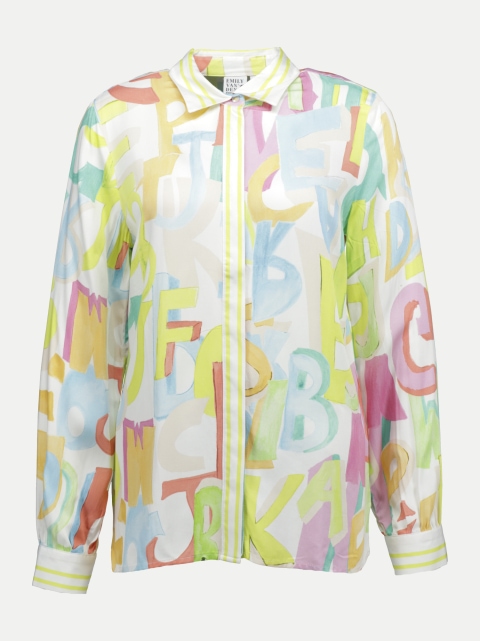 Emily Van Den Bergh Hemdbluse mit multicolour Lettering-Design bei Robert Ley