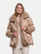Rino & Pelle Jacke mit Kunstfellkragen light toast bei Robert Ley