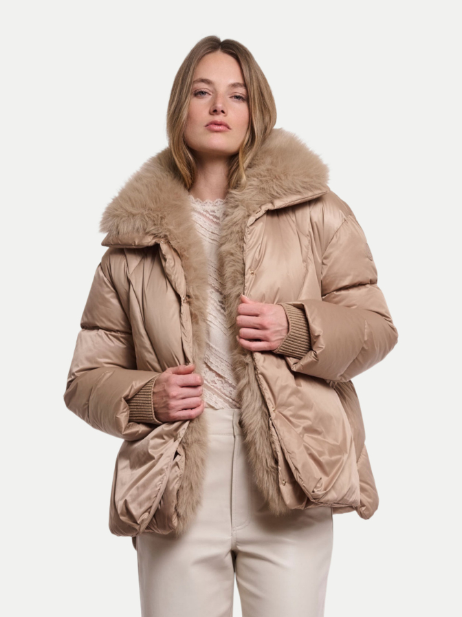 Rino & Pelle Jacke mit Kunstfellkragen bei Robert Ley