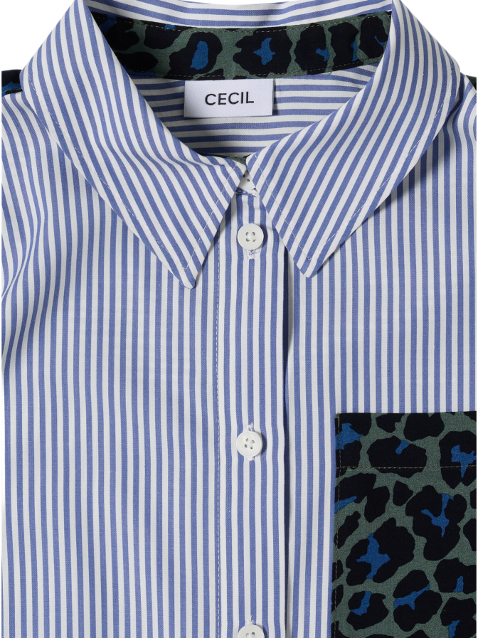 Cecil Gestreifte Bluse mit Leo-Brusttasche bei Robert Ley