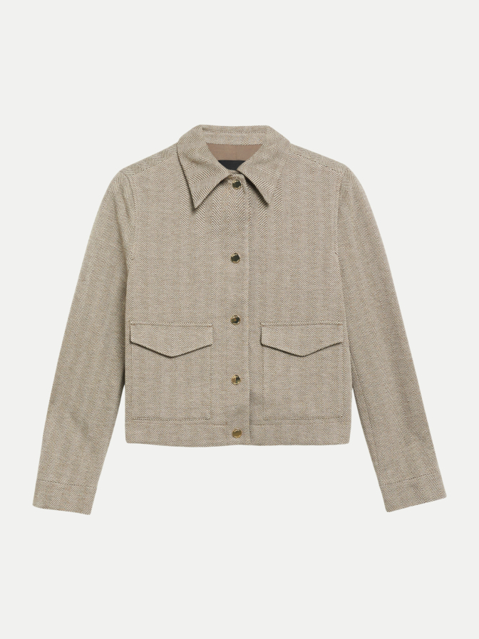 s.Oliver BLACK LABEL Hemdjacke mit Fischgratmuster bei Robert Ley