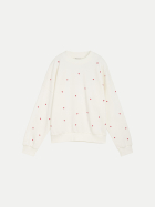 Tom Tailor Denim Sweatshirt mit Stickerei 39490-off white red heart embroidery bei Robert Ley