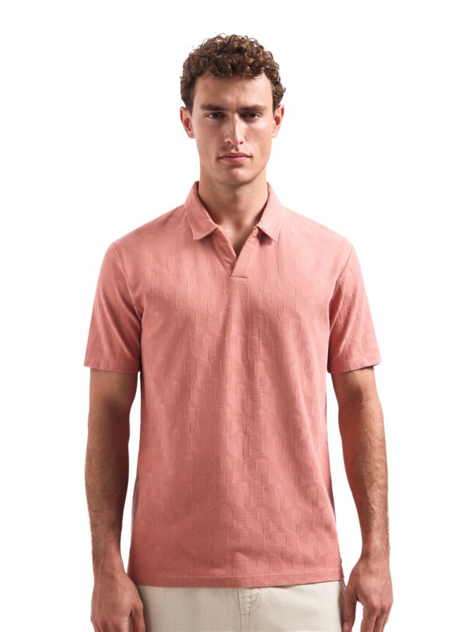 No Excess Polohemd mit Jacquard-Print bei Robert Ley