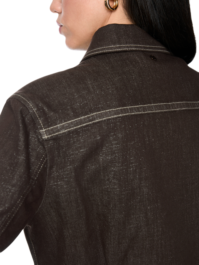 Marc Cain Kurze Jeansjacke mit Lurexgarn bei Robert Ley