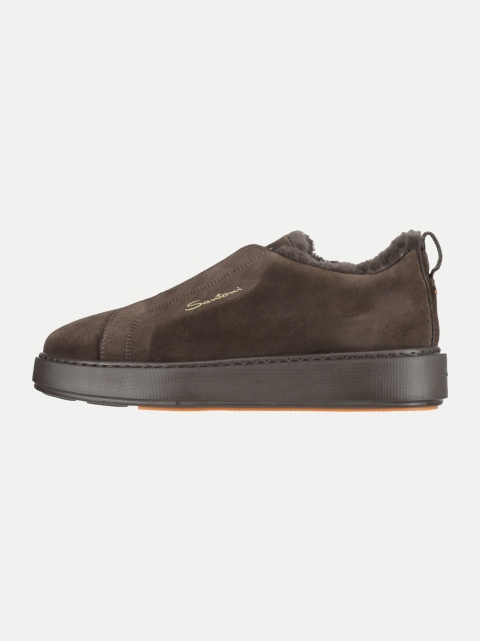 Santoni Slip-On-Sneaker aus Wildleder bei Robert Ley