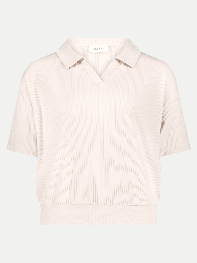 Cartoon Poloshirt mit Rippenstruktur bei Robert Ley