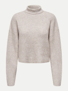 Only Rollkragenpullover Melanie 177935001-Oatmeal/MELANGE bei Robert Ley