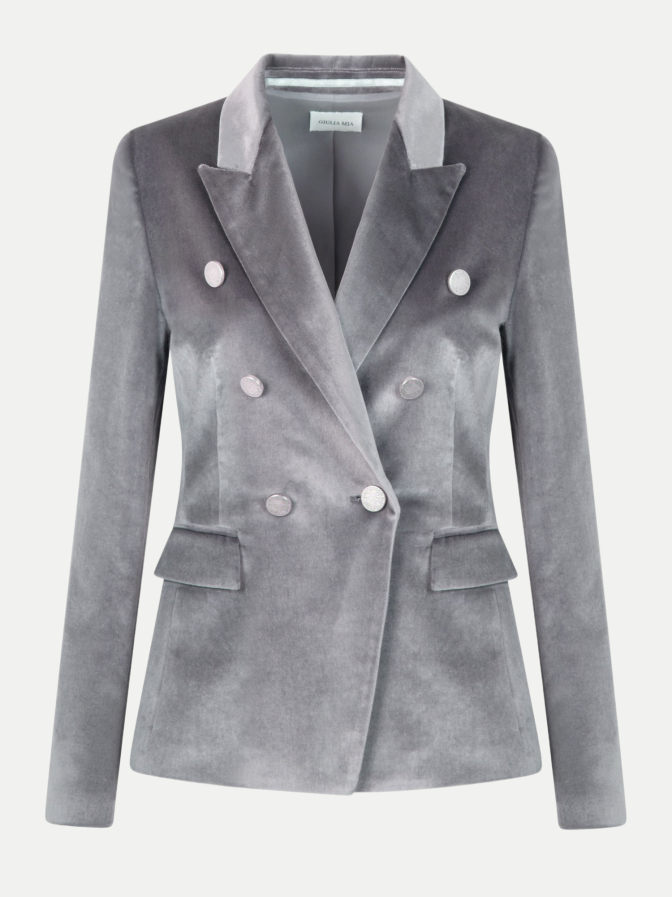 Giulia Mia Doppelreiher-Blazer aus edlem Samt bei Robert Ley