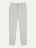 Closed Tapered-Fit Leinenhose Vigo 123-Mud grey bei Robert Ley