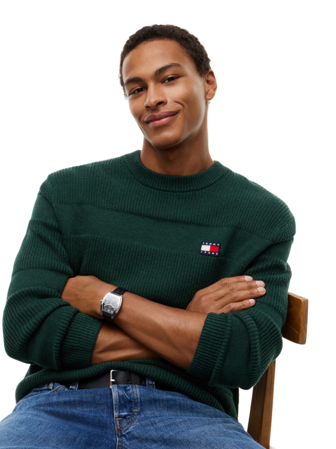 Tommy Jeans Strickpullover mit mit Logo-Badge bei Robert Ley