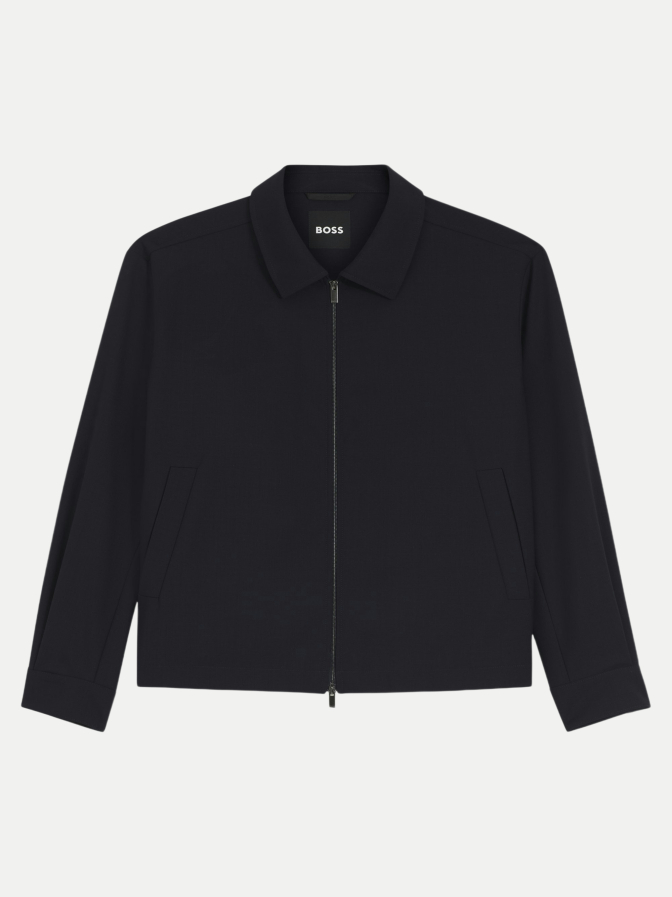 BOSS Black Relaxed-Fit Jacke aus Schurwolle bei Robert Ley