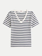 Tommy Hilfiger T-Shirt mit V-Ausschnitt 03L-WHITE bei Robert Ley