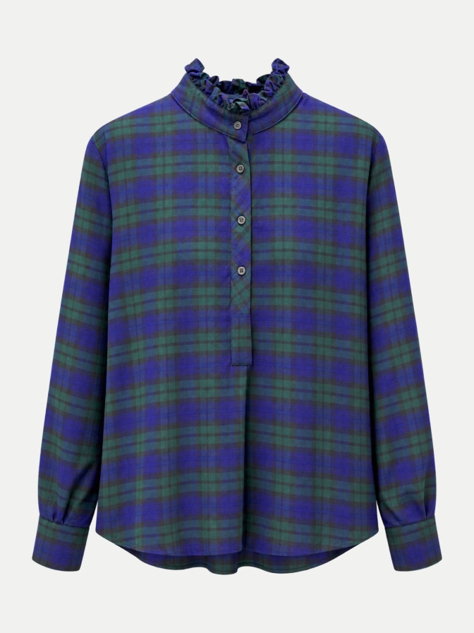 Insieme Hemdbluse mit Rüschenkragen bei Robert Ley