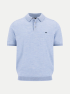 Fynch-Hatton Strickpoloshirt aus Wolle 660-air blue bei Robert Ley