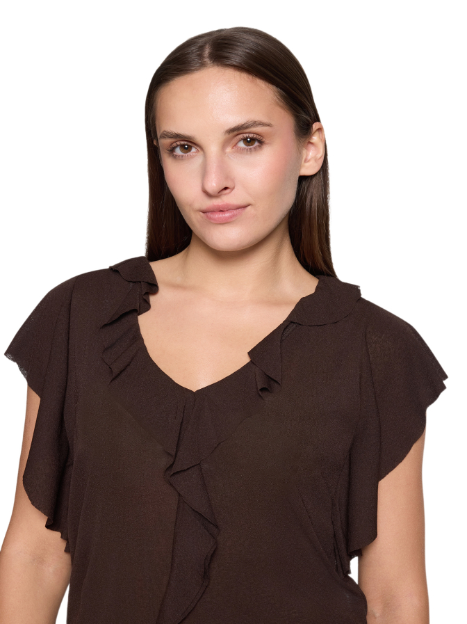 Cartoon Kurzarm Bluse bei Robert Ley