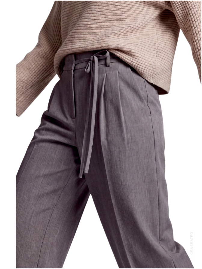 Zero Wide-Leg Bundfaltenhose bei Robert Ley