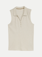 Tom Tailor Casual Top mit Kragen 41072-olive white structure stripe bei Robert Ley