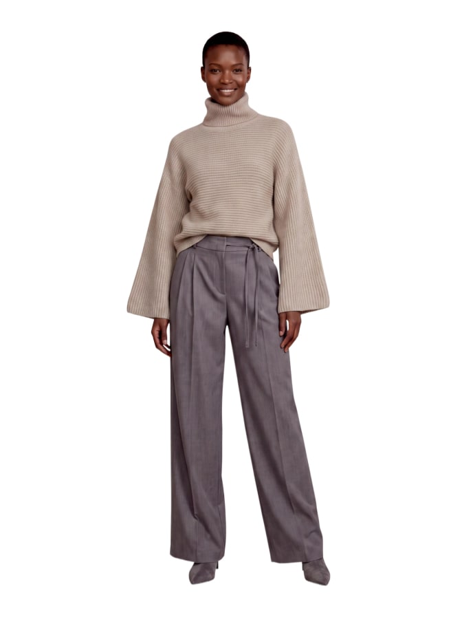 Zero Wide-Leg Bundfaltenhose bei Robert Ley