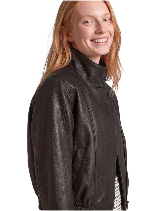 Tom Tailor Denim Jacke in Lederoptik mit Stehkragen bei Robert Ley