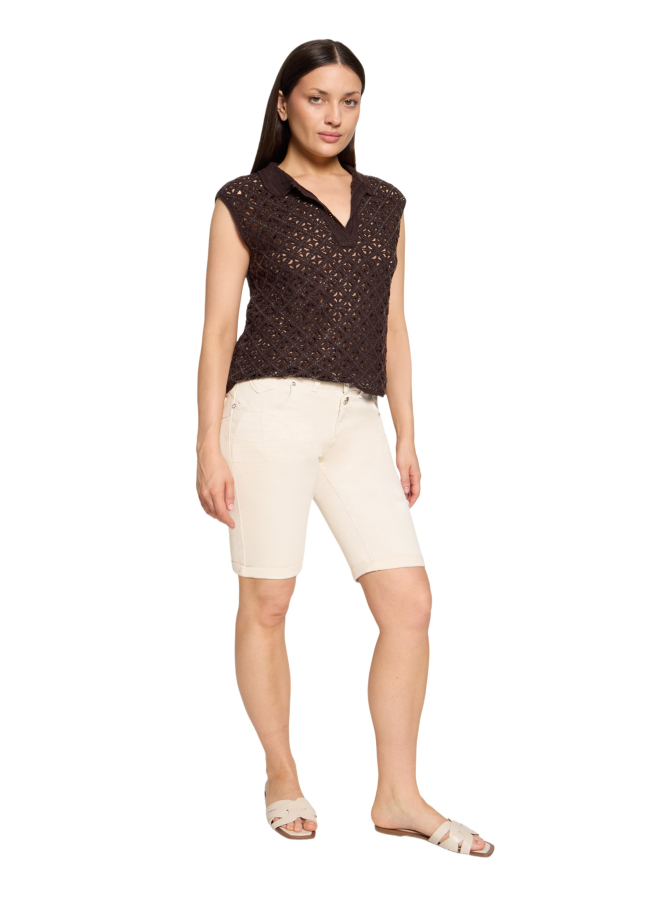 Cartoon Jeans-Bermudas mit Schmucksteinen bei Robert Ley