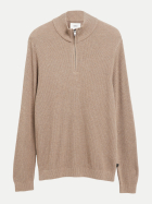 s.Oliver RED LABEL Strickpullover mit Troyer-Kragen 86W1-BROWN bei Robert Ley