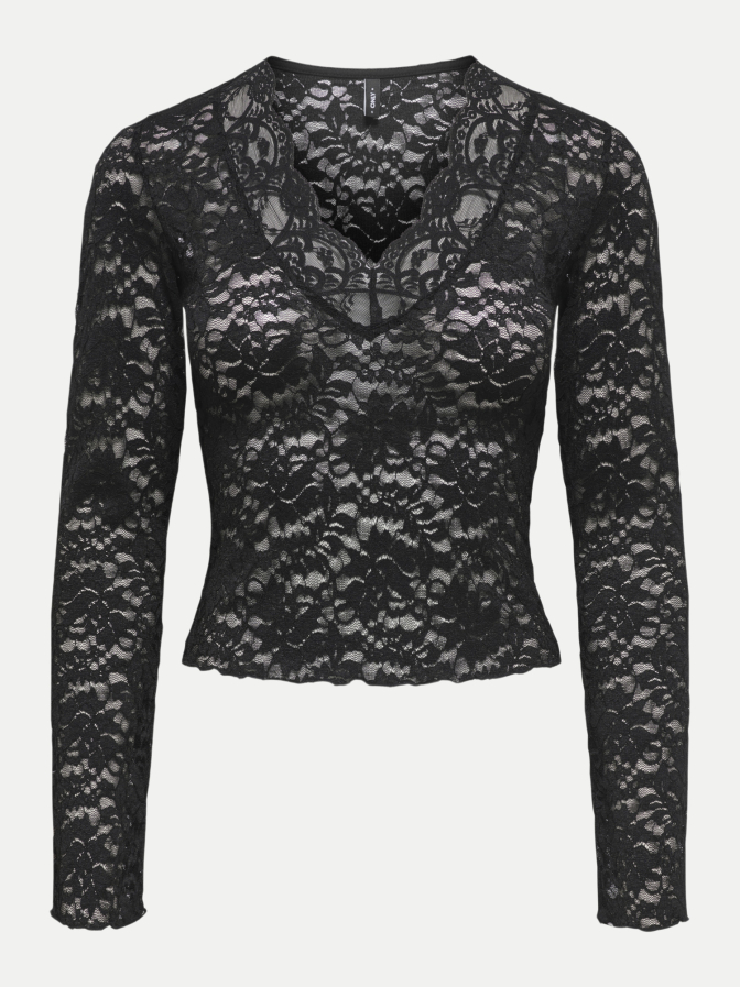 Only Langarm-Spitzenshirt ONLNIKKA bei Robert Ley