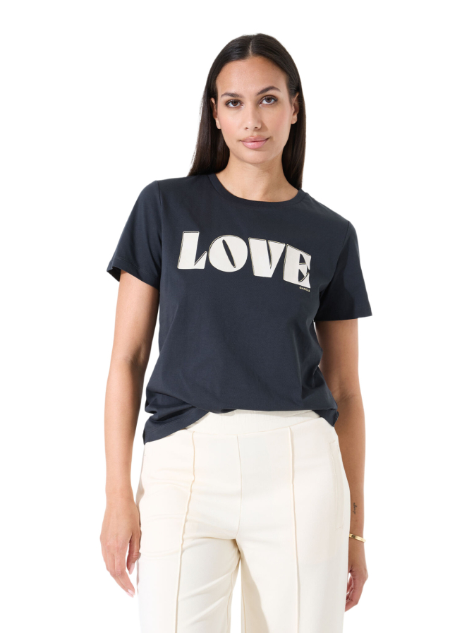 Garcia T-shirt mit Schriftzug bei Robert Ley