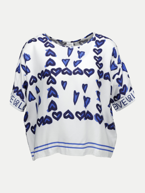 Emily Van Den Bergh Boxy-Fit Bluse mit Herzdesign bei Robert Ley