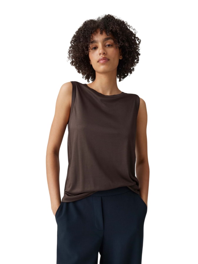 Opus Jerseytop mit Rippbündchen Inise bei Robert Ley